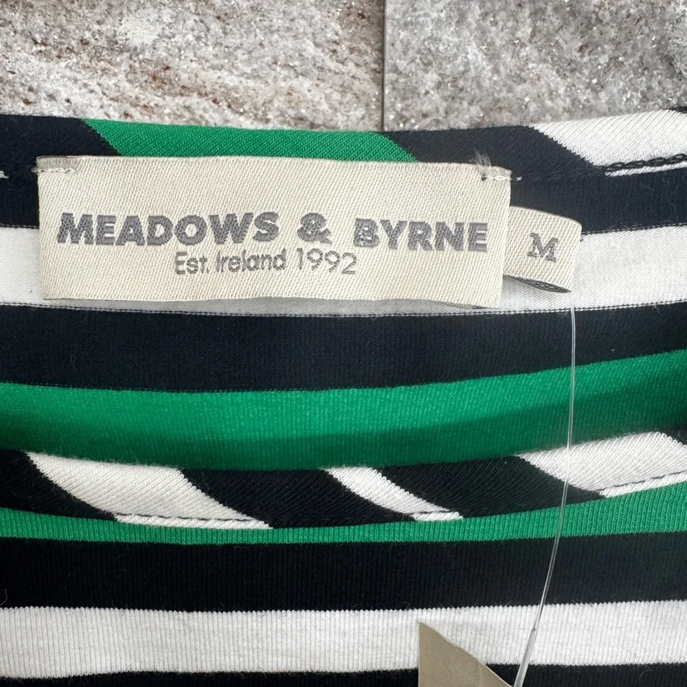 NWT‎ Meadows & Byrne Striped Boatneck Jersey Dress